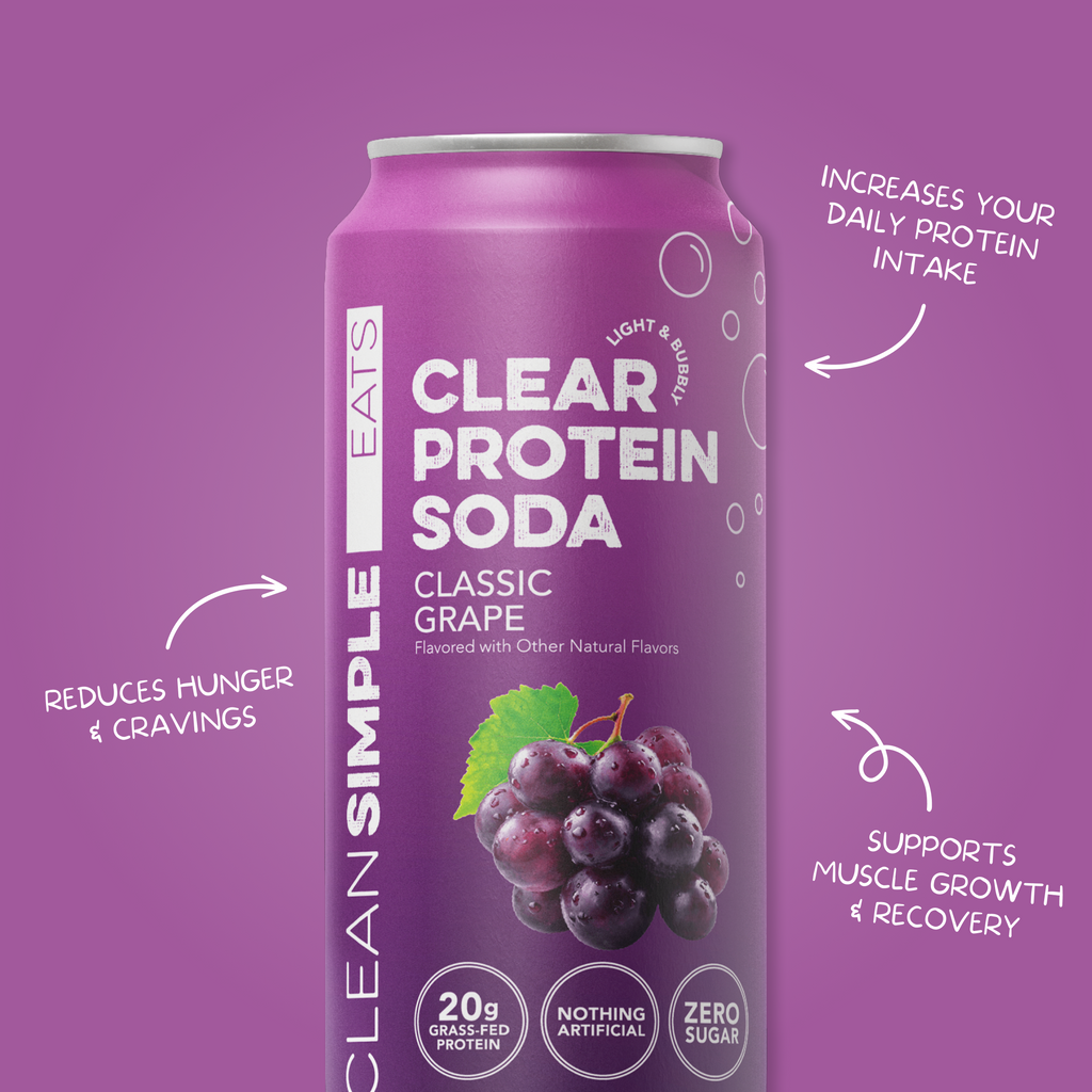 Clear Protein Soda: Classic Grape (16 Oz. | 12 Pack)
