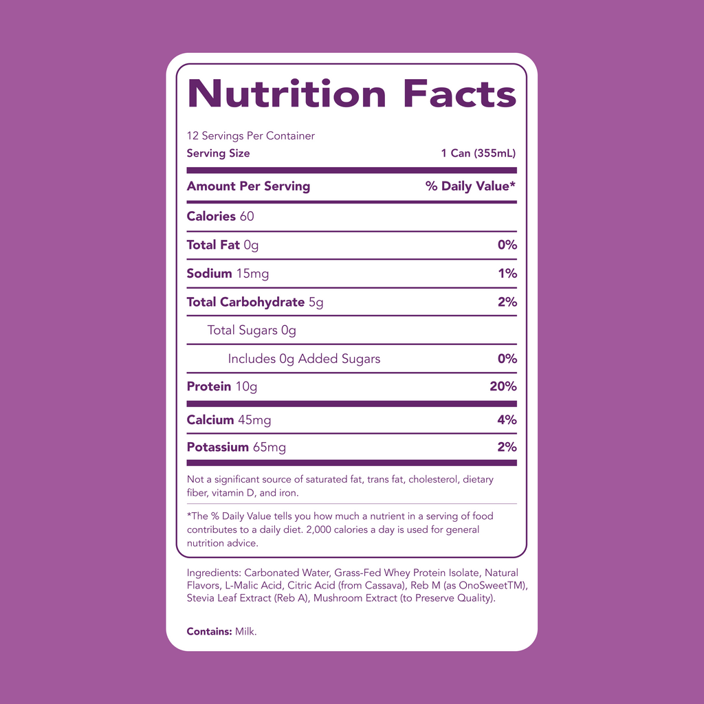 Clear Protein Soda: Classic Grape (12 Oz. | 12 Pack)