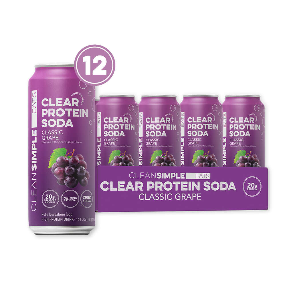 Clear Protein Soda: Classic Grape (16 Oz. | 12 Pack)